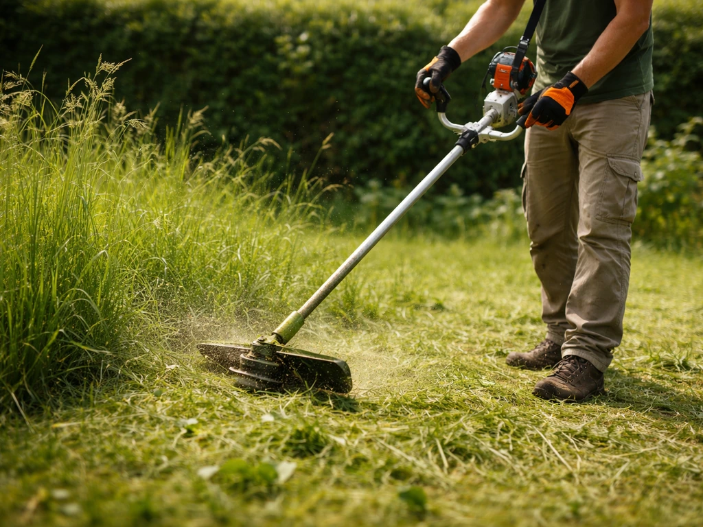 Couper herbe haute avec débroussailleuse : guide pratique