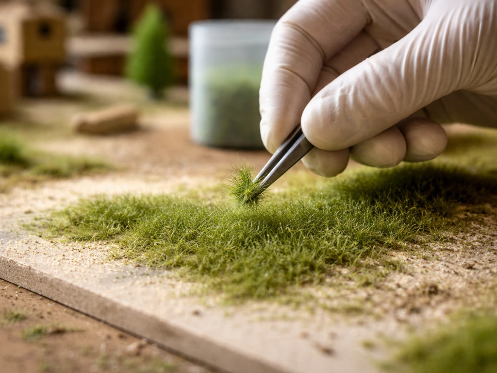 Comment faire de la fausse herbe pour maquette pas à pas