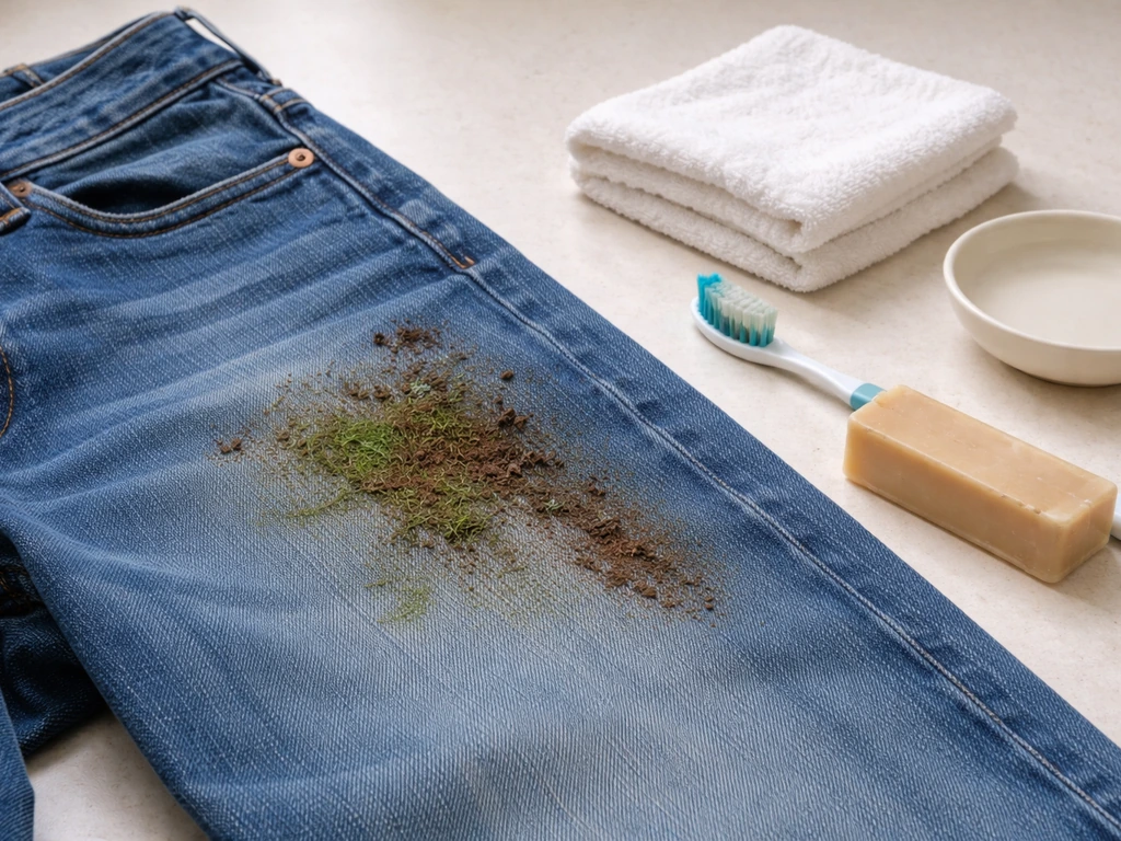 Enlever une tache d’herbe sur un jean pas à pas