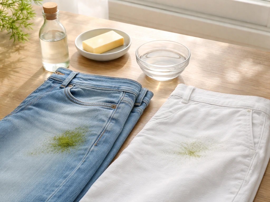 Comment enlever une tache d’herbe sur jean et pantalon blanc