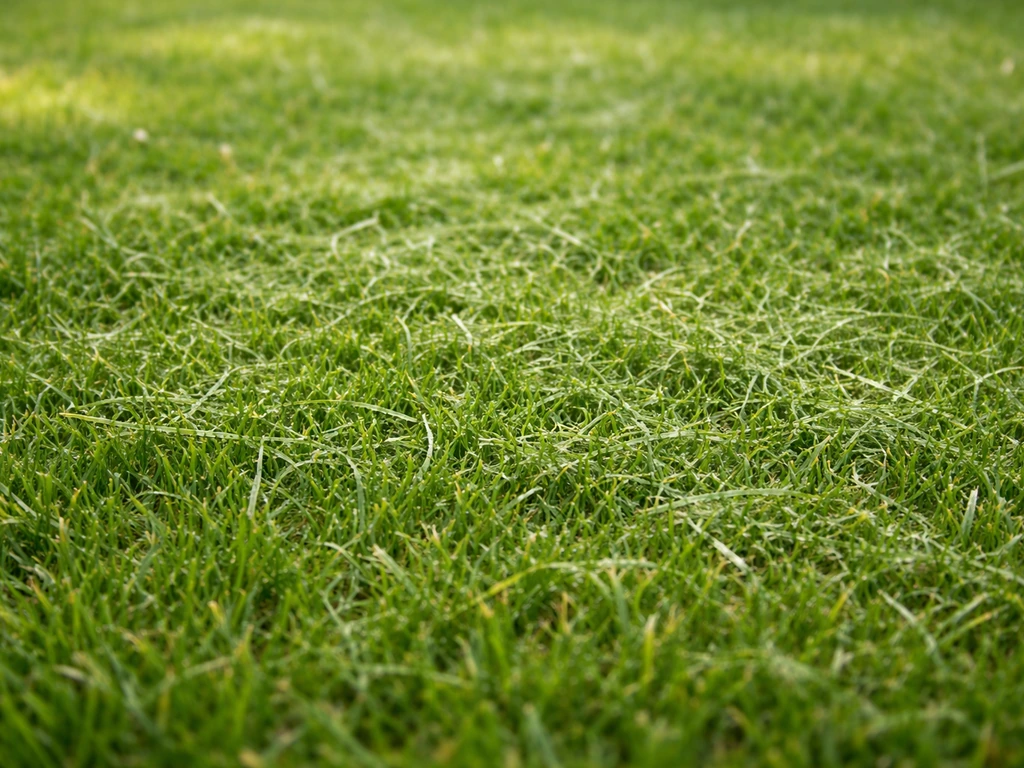 Brins d’herbe fraîche laissés sur une pelouse, couvrants et aérés, prêts à se décomposer