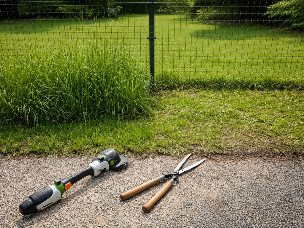 Coupe herbe sous clôture : méthode et outils en France
