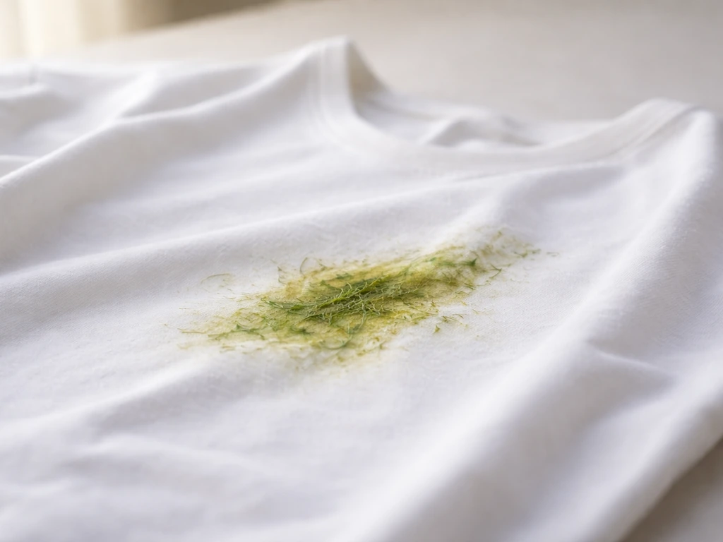 Tache d’herbe sur vêtement : enlever sans jaunir